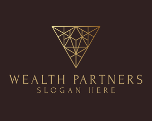 Geometric Diamond Triangle logo design