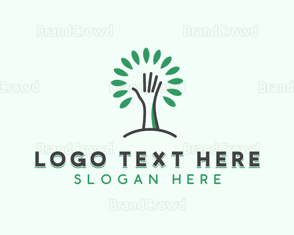 Eco Tree Hand Logo