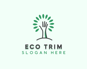 Eco Tree Hand logo design