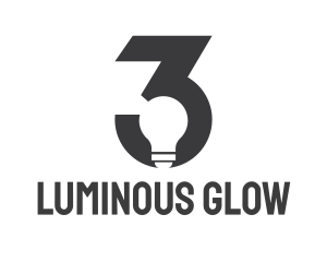 Illumination - Number 3 Lamp logo design