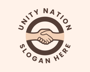 Handshake Unity Hand logo design