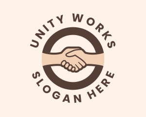 Handshake Unity Hand logo design