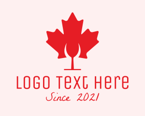 Maple Leaf - Canadian Cocktail Bar logo design