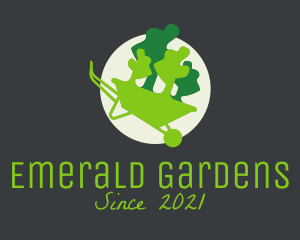 Wheelbarrow Garden Cart  logo design