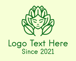 Modeling - Green Nature Deity logo design