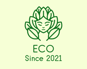 Makeup Artist - Green Nature Deity logo design