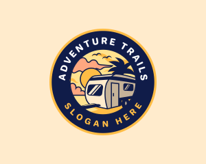 Caravan Trailer Adventure logo design