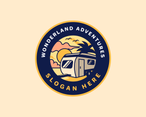 Caravan Trailer Adventure logo design