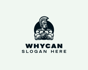 Strong Spartan Warrior Logo