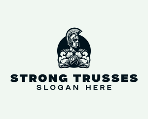 Strong Spartan Warrior logo design