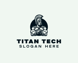 Strong Spartan Warrior logo design