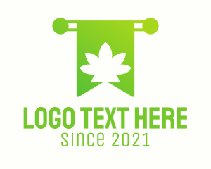 Alternative Medicine - Green Cannabis Bookmark logo design