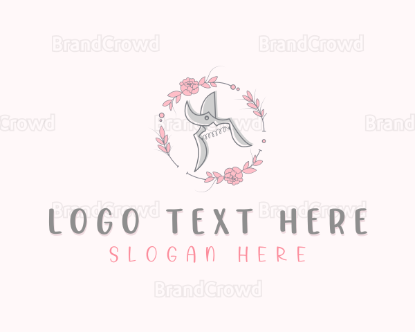 Floral Gardener Landscaper Logo