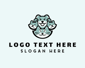 Cat Dog Pet Shop Logo