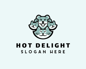 Cat Dog Pet Shop logo design