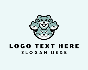 Pet - Cat Dog Pet Shop logo design