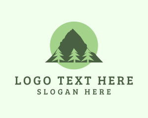 Pine Tree - Pine Tree Forest Mountain logo design