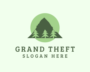 Pine Tree Forest Mountain Logo