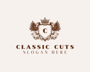 Classic Elegant Eagle Crest logo design