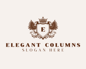 Classic Elegant Eagle Crest logo design