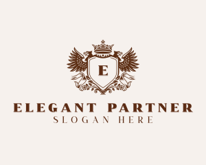 Classic Elegant Eagle Crest logo design