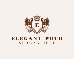 Classic Elegant Eagle Crest logo design