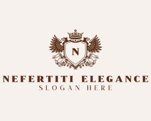 Classic Elegant Eagle Crest logo design