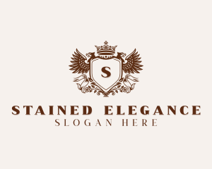 Classic Elegant Eagle Crest logo design