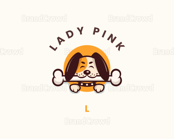 Dog Bone Grooming Logo