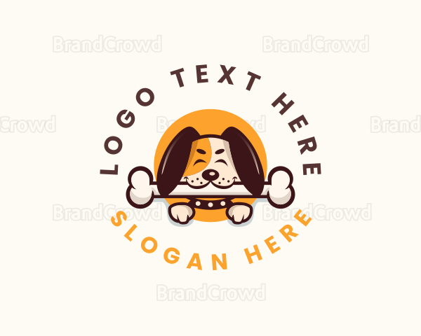 Dog Bone Grooming Logo