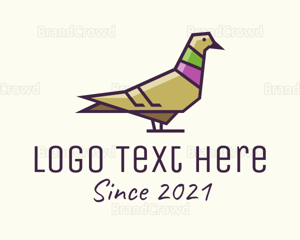 Wild Dove Bird Logo