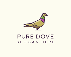 Wild Dove Bird  logo design