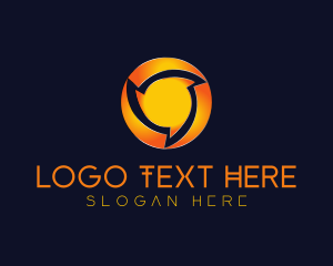 Energy - Orange Round Rotor logo design