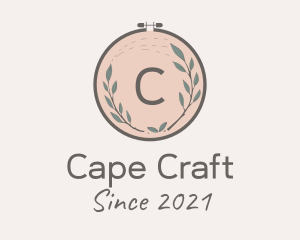 Leaf Embroidery Craft logo design