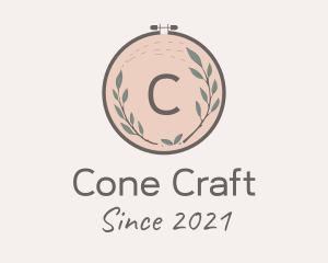 Leaf Embroidery Craft logo design