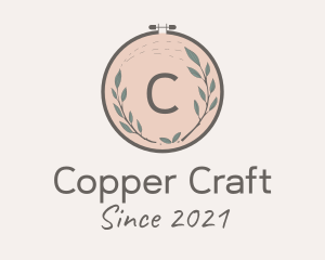 Leaf Embroidery Craft logo design