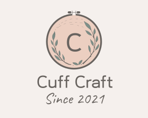 Leaf Embroidery Craft logo design