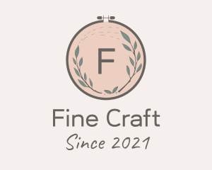 Leaf Embroidery Craft logo design