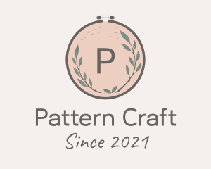 Leaf Embroidery Craft logo design