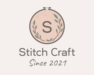 Embroidery - Leaf Embroidery Craft logo design