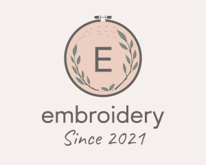 Leaf Embroidery Craft logo design