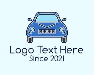 Sedan - Blue Sedan Car logo design