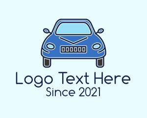 Car Service - Blue Sedan Car logo design