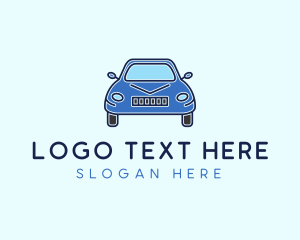 Vulcanizing - Blue Sedan Car logo design