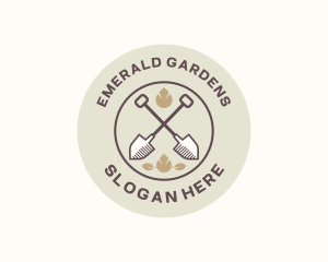 Lawn Gardening Shovel logo design