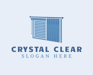 Window Cleaning - Window Blinds & Curtain logo design