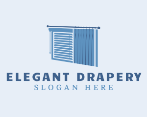 Drapery - Window Blinds & Curtain logo design