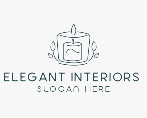 Tea Light Candle Spa logo design