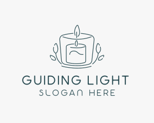 Tea Light Candle Spa logo design