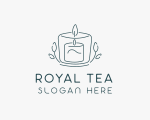 Tea Light Candle Spa logo design